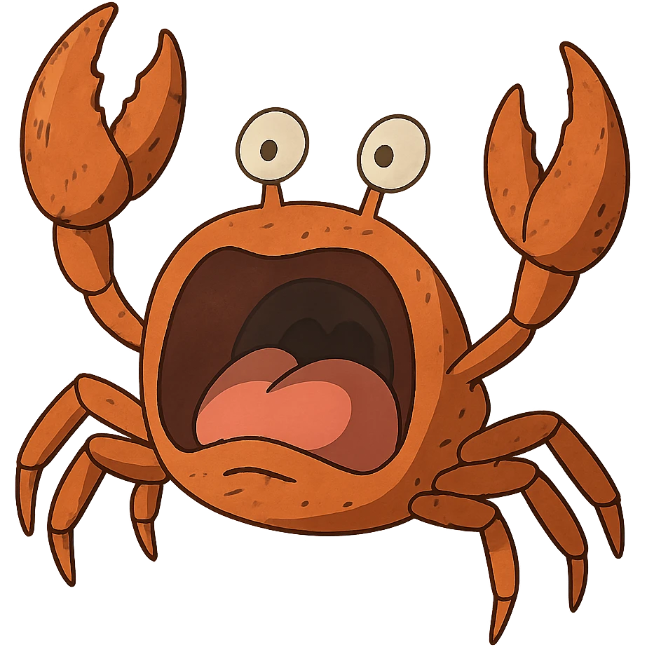screaming crab emoji