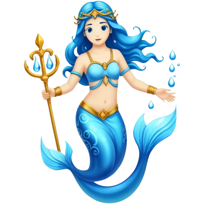 The zodiac symbol Aquarius. A mystical beautiful water bearer.  emoji