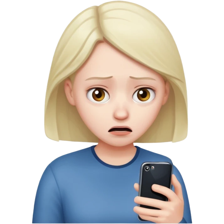 A person scared of technology (technophobe) emoji