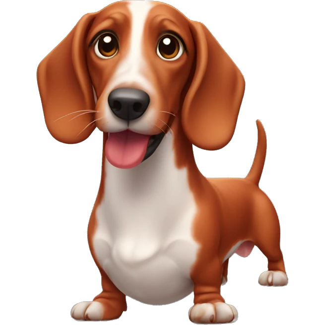 Red sausage dog  emoji
