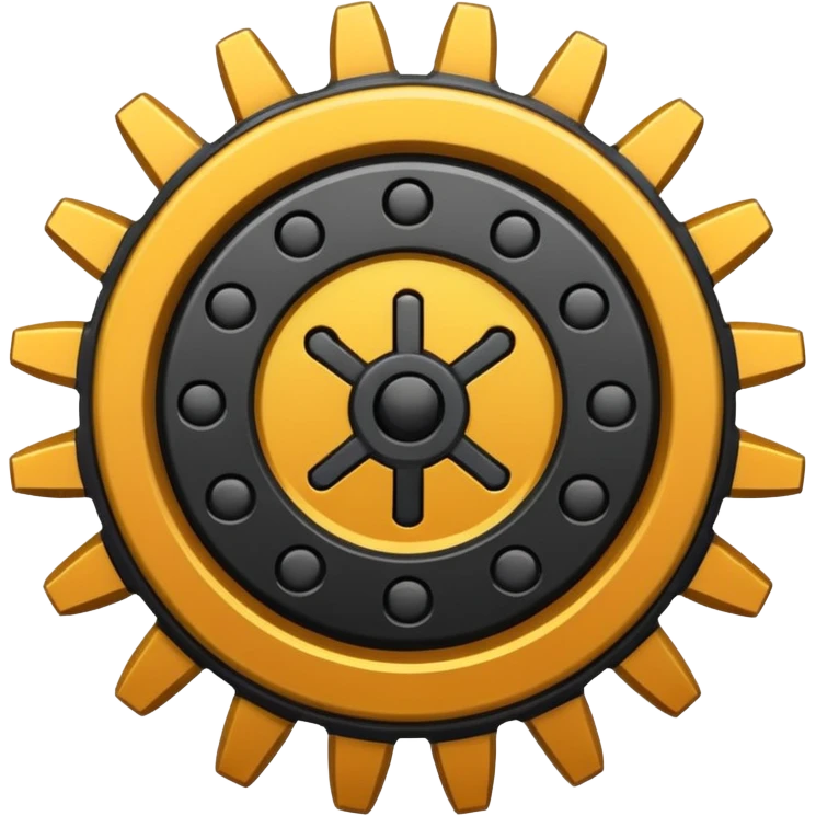 gear with tick emoji