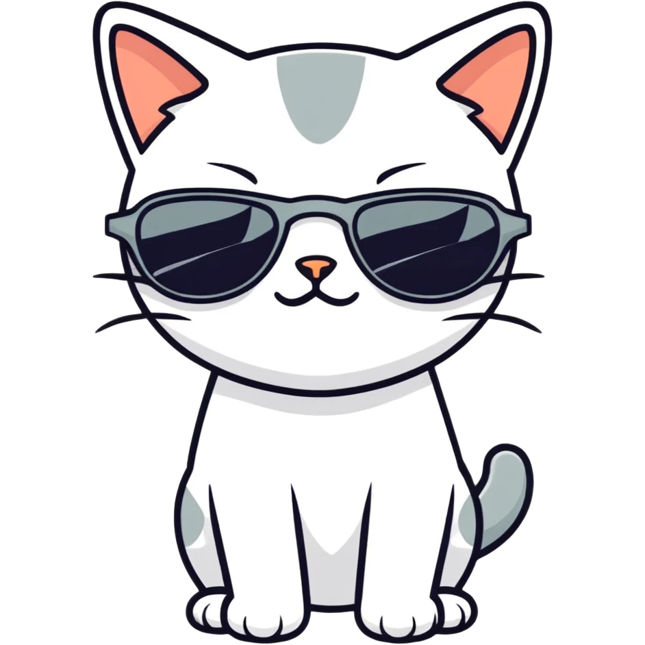 Cat with sunglasses emoji