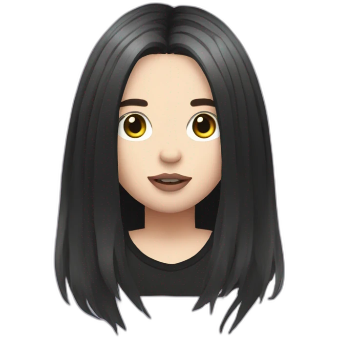 Billie eilish dark hair emoji