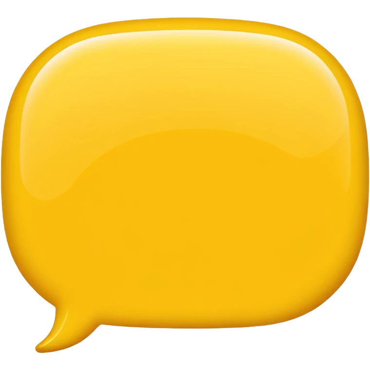empty yellow speech bubble, no text, no face, nothing inside emoji