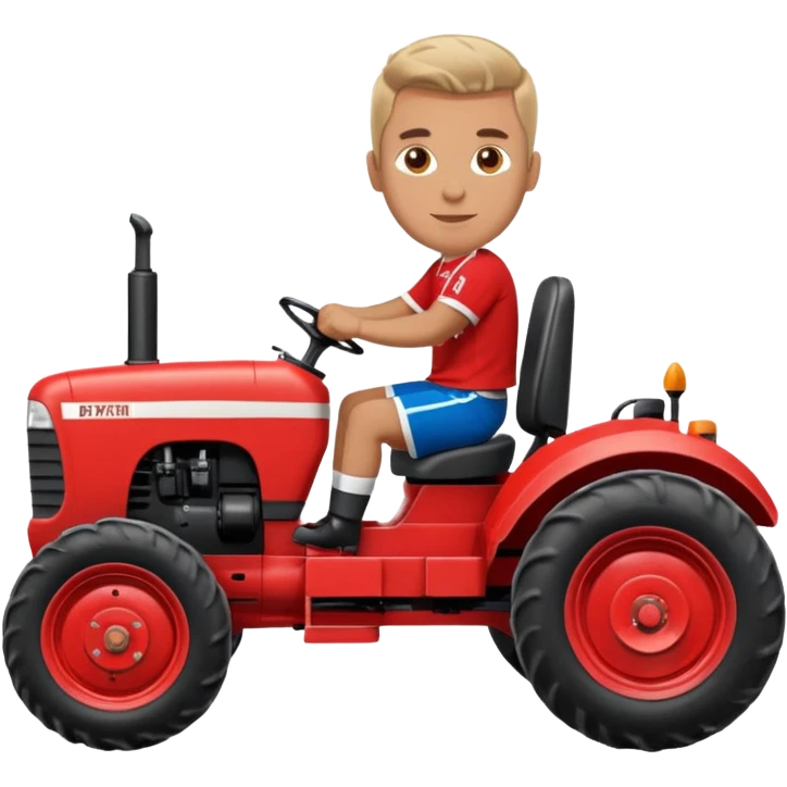 Bayern munich player driving tractor emoji