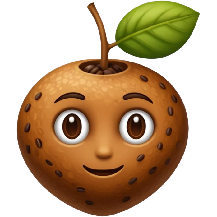 one piece of coffee seed emoji