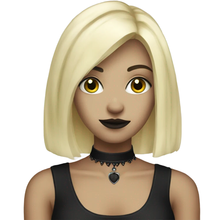 Blonde goth girl emoji