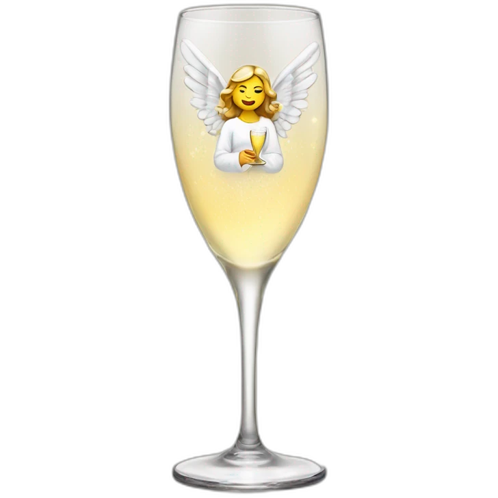 angel champagne glass emoji
