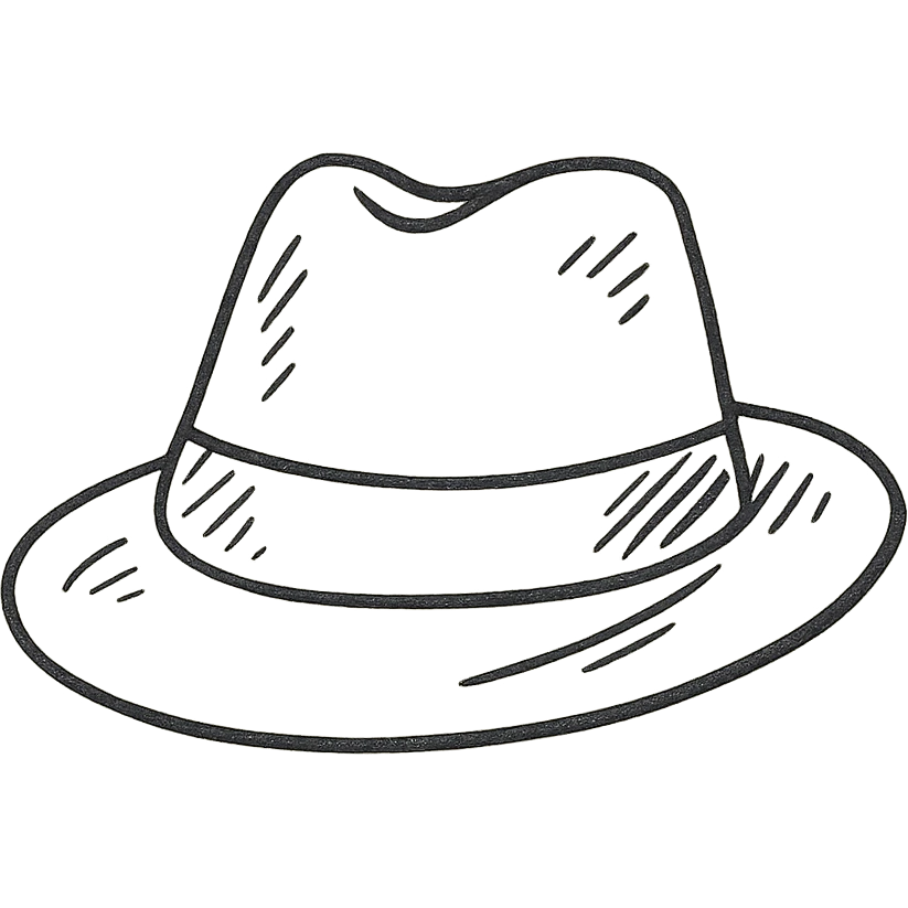 A gold fedora emoji emoji