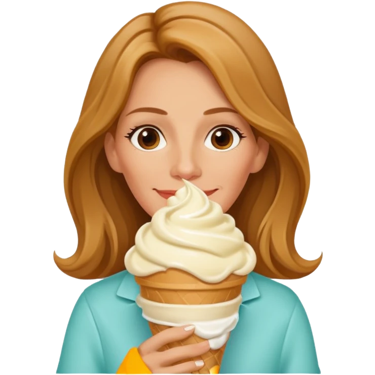 Julia Roberts eating ice cream emoji