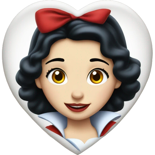 Snow white heart emoji