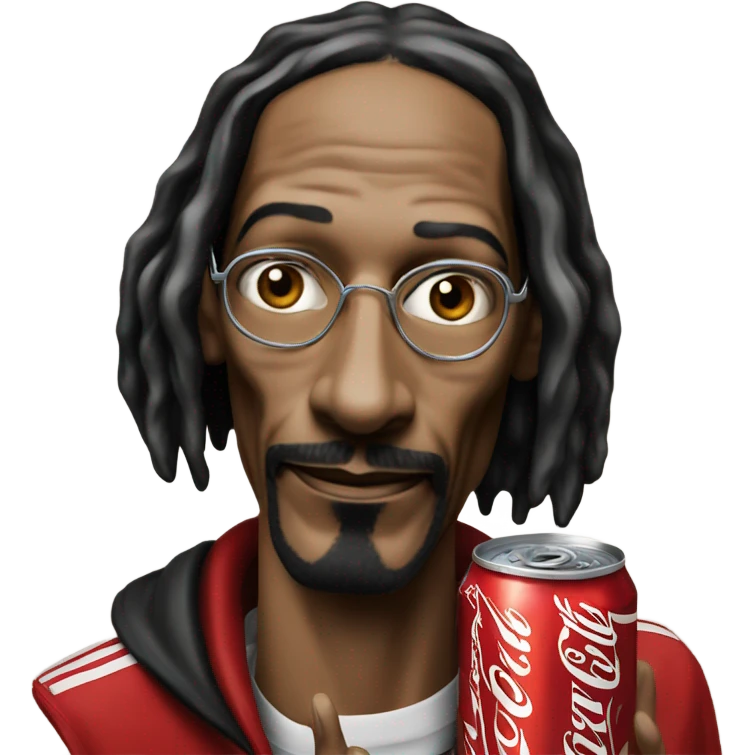 Snoop dogg with one Coca Cola can  emoji