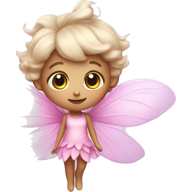 Tiny fairy with pink wings and pixie dust  emoji