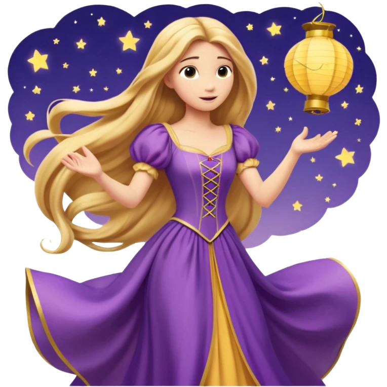 Rapunzel sending to sky lathern  emoji