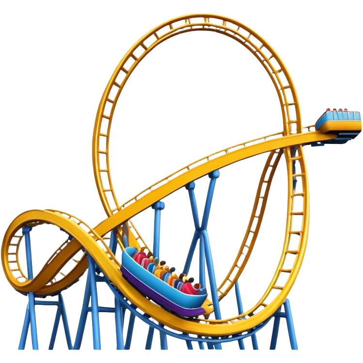 colorful roller coaster emoji