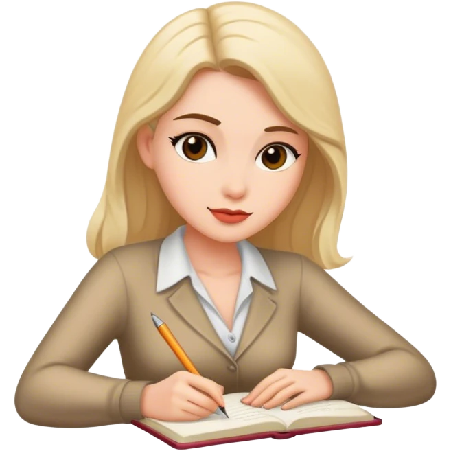 female writer writing a romance novel emoji