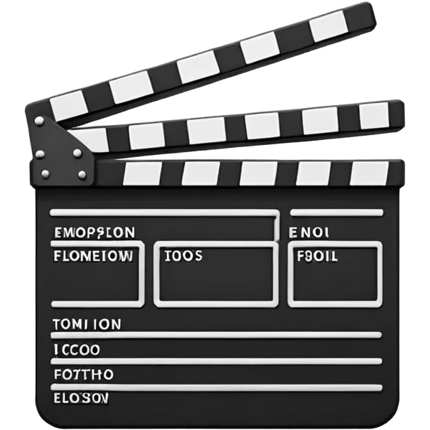 create a film clapper board, do not include any text emoji
