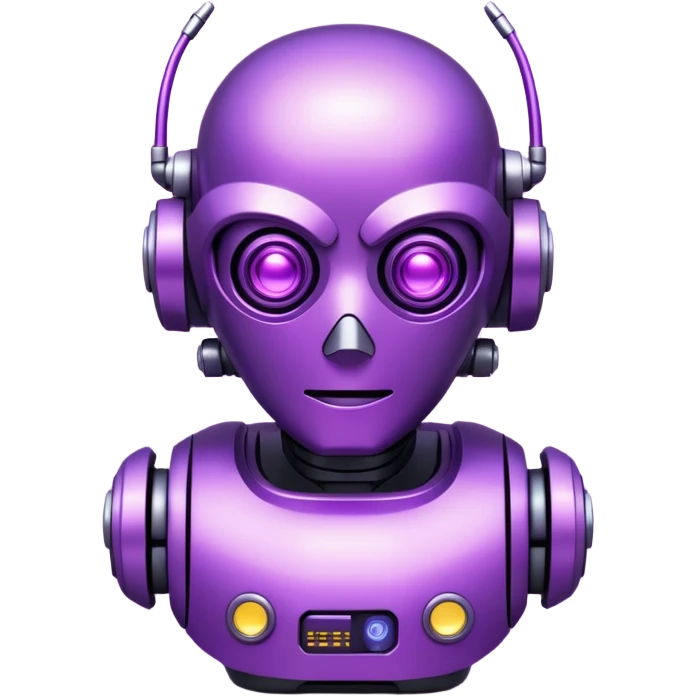 glitter purple cyberpunk robot emoji