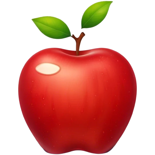 floating apple emoji