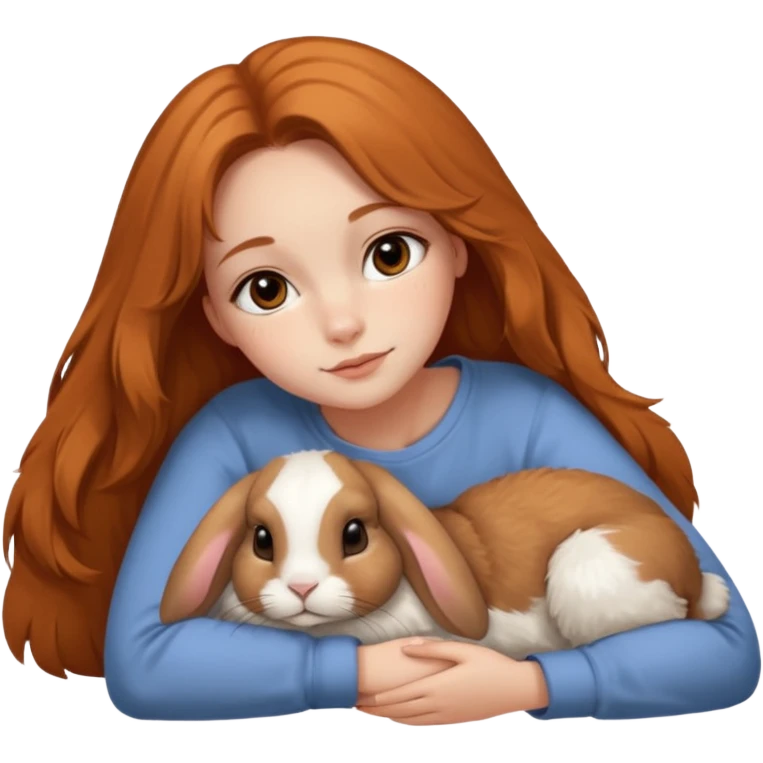 can she have brown eyes laying on the ground next to ginger holland lop emoji