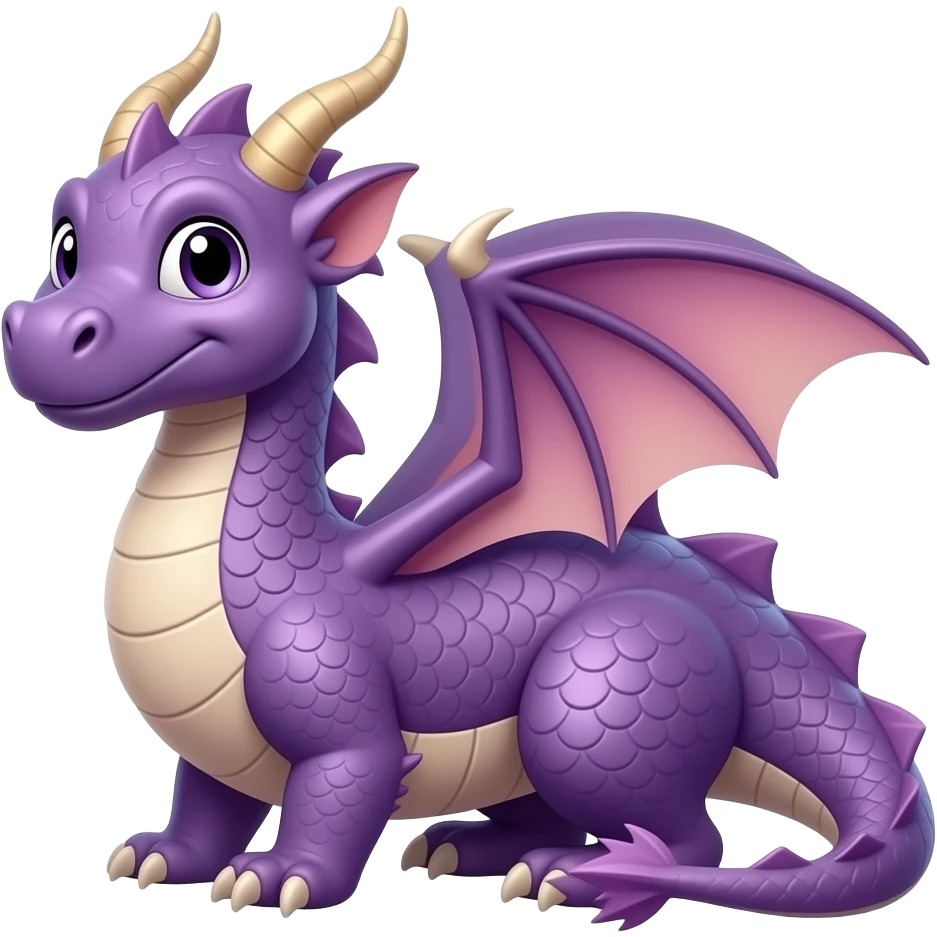 purple dragon front view emoji