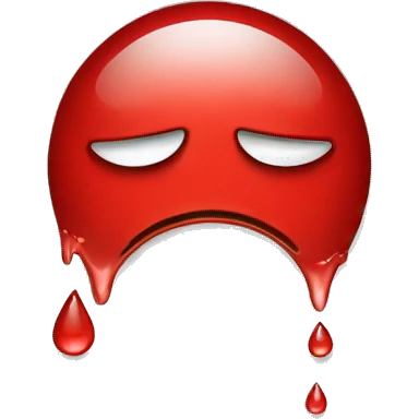 crying emoji with red tear drops emoji