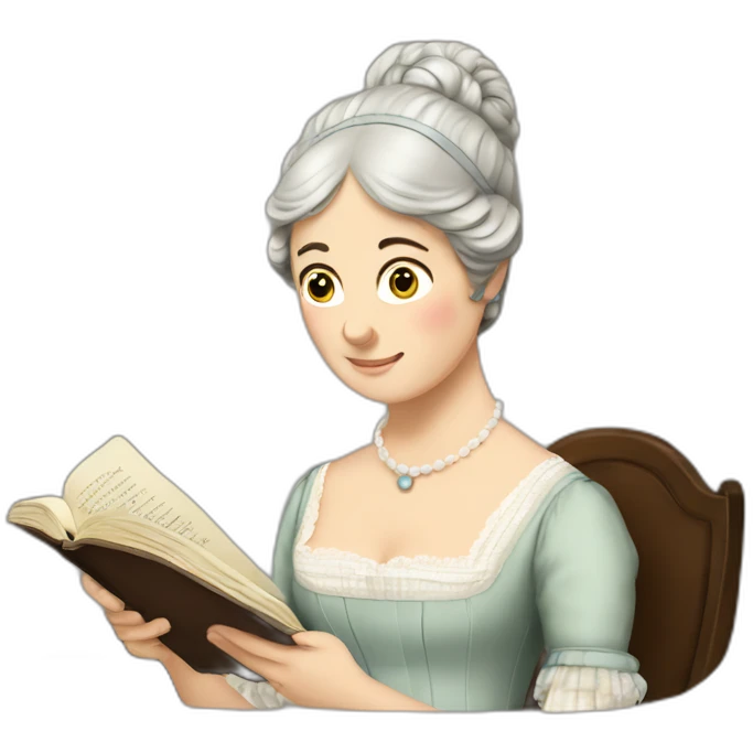jane austen reading emoji