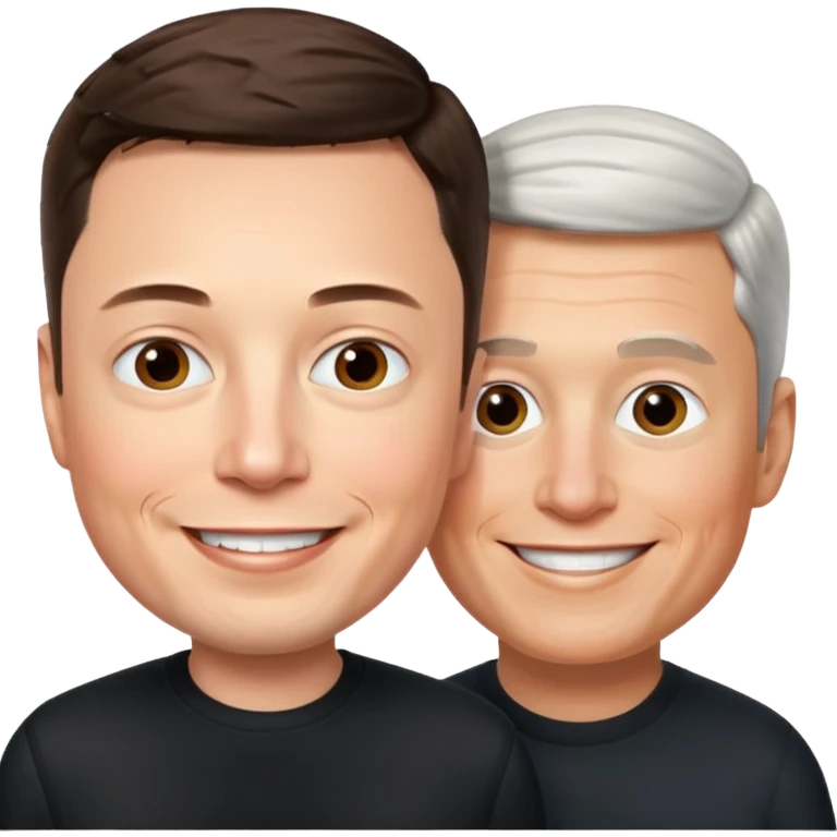 Elon musk and tim cook  emoji