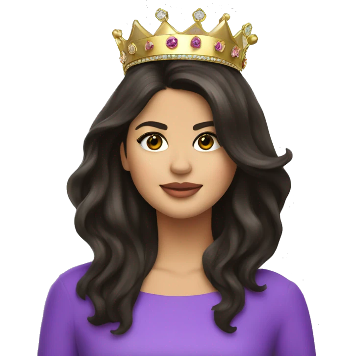 selena gomez with crown emoji
