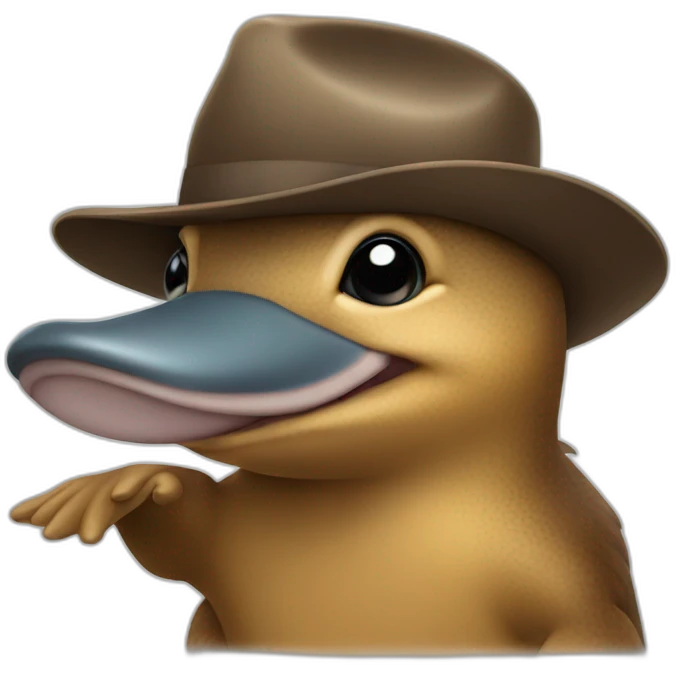 cute Platypus with hat emoji