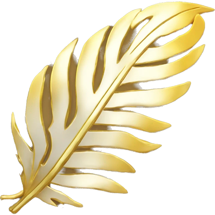 The golden phoenix-feather-gold emoji