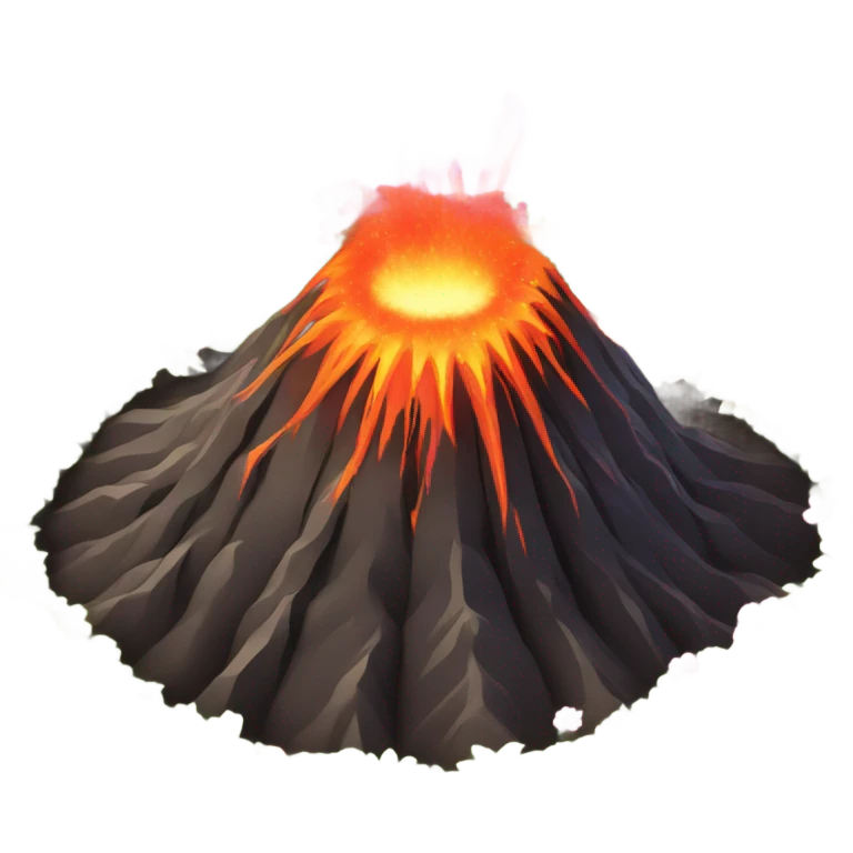 volcano with flowers  emoji