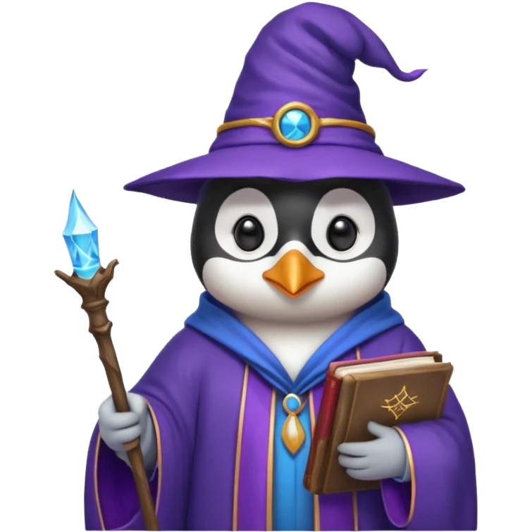 Penguin Wizard emoji