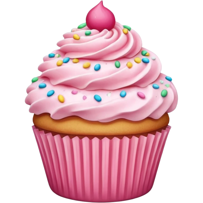 Cupcake with pink icing emoji