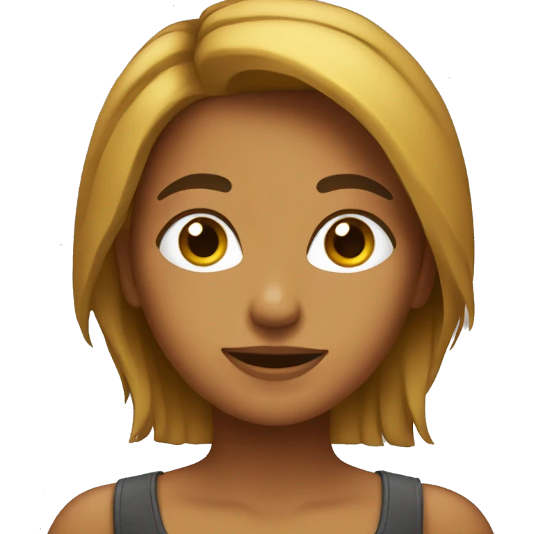 Chica con pelo castaño  emoji