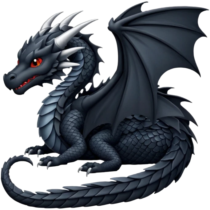 black dragon sleeping emoji