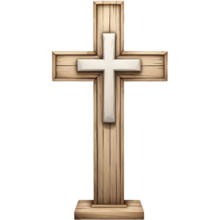 White Christian cross emoji