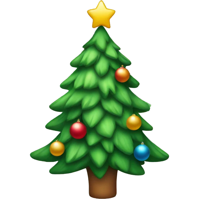 Cute Christmas tree emoji