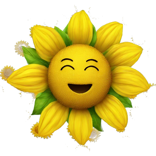Sun flower emoji