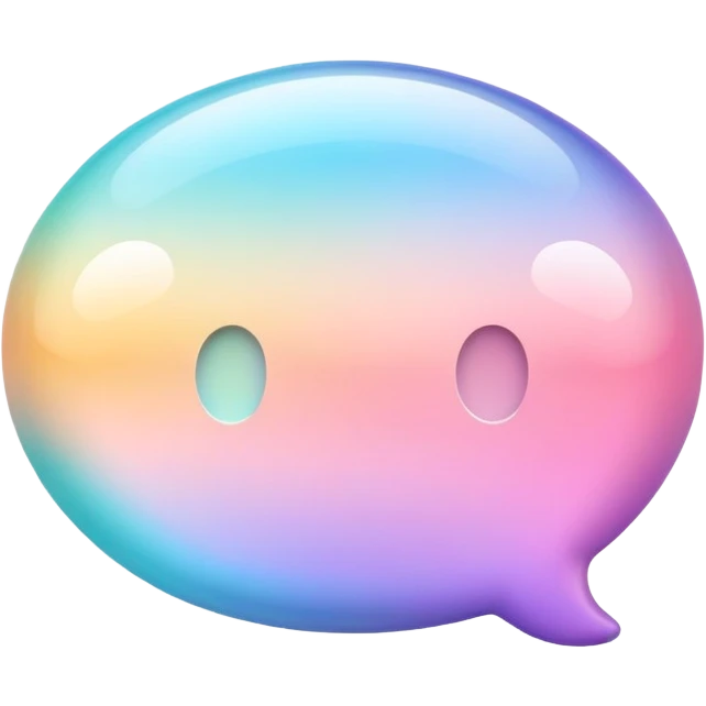 Pastel gradient colors talking bubble emoji