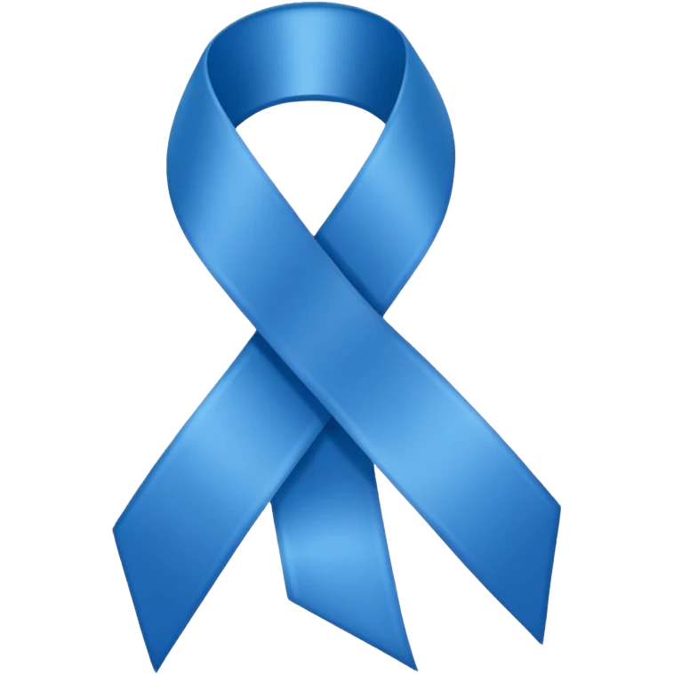 Blue ribbon for diabetes awareness day emoji