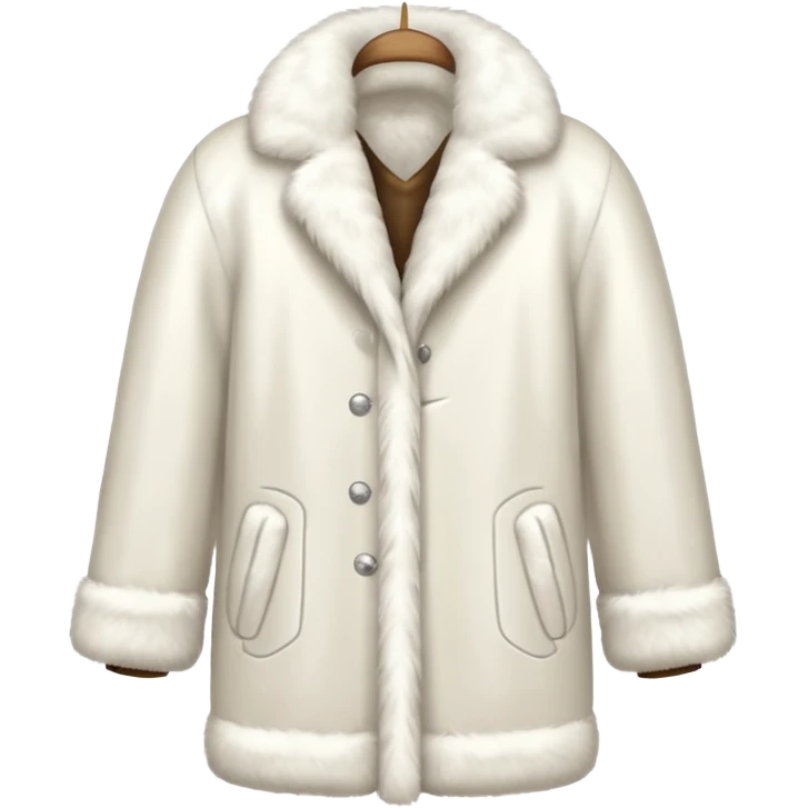 A white fur coat emoji