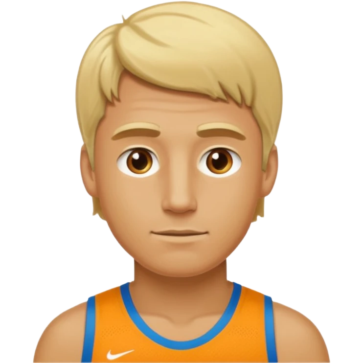 blonde man Number 7 Printed Athlete emoji