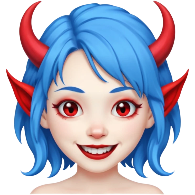BLUE HAIRED DEVIL GIRL emoji