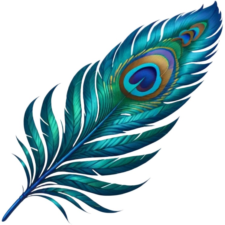 Peacock feather emoji