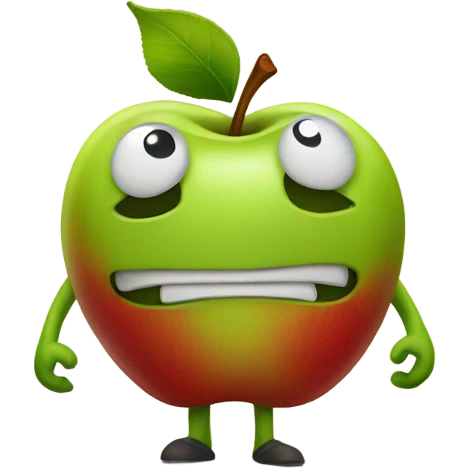 Personified Apple with arms and legs emoji