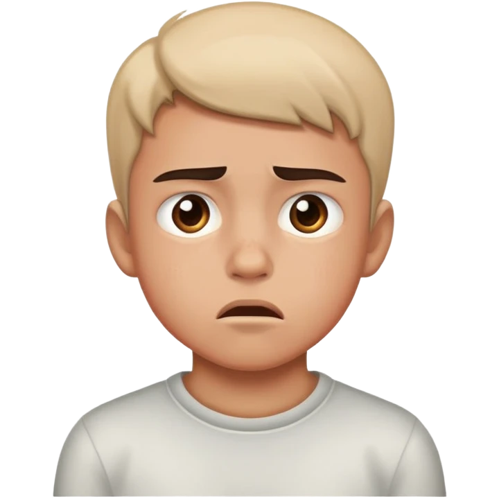 a boy looking with extreme disdain emoji