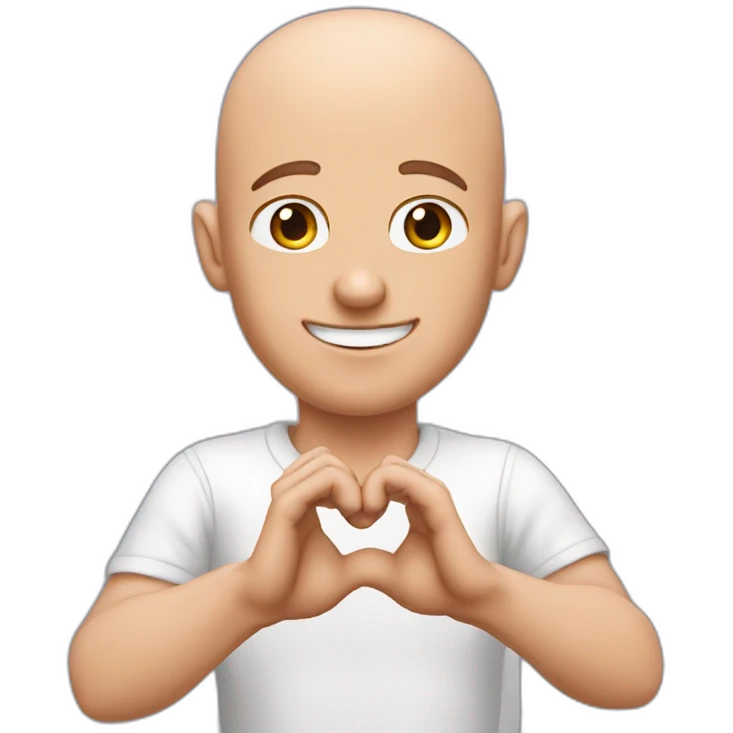 Johnny Sins making a heart with his hands emoji