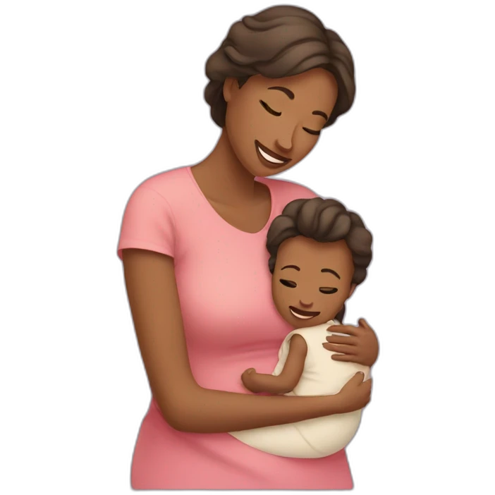 Mom with baby emoji