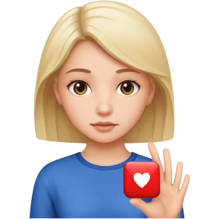 a girl pushing a repost button emoji